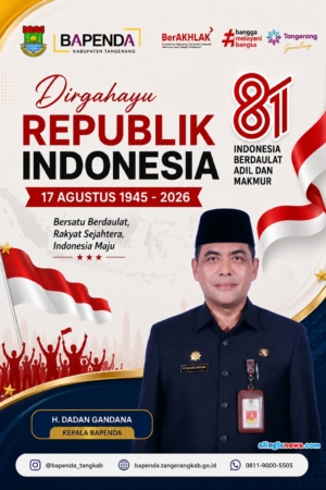 Maknai HUT Ke-81 RI, Bapenda Kabupaten Tangerang Ajak Masyarakat Wujudkan Indonesia Berdaulat, Adil, dan Makmur