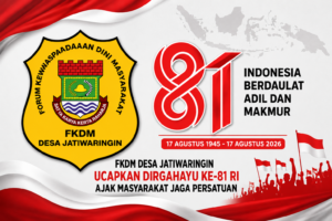 FKDM Desa Jatiwaringin Ucapkan Dirgahayu ke-81 RI, Ajak Masyarakat Jaga Persatuan