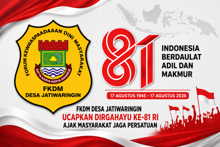 FKDM Desa Jatiwaringin Ucapkan Dirgahayu ke-81 RI, Ajak Masyarakat Jaga Persatuan