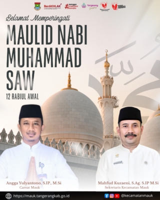Ucapan Maulid Nabi Muhammad SAW dari Kecamatan Mauk Kabupaten Tangerang