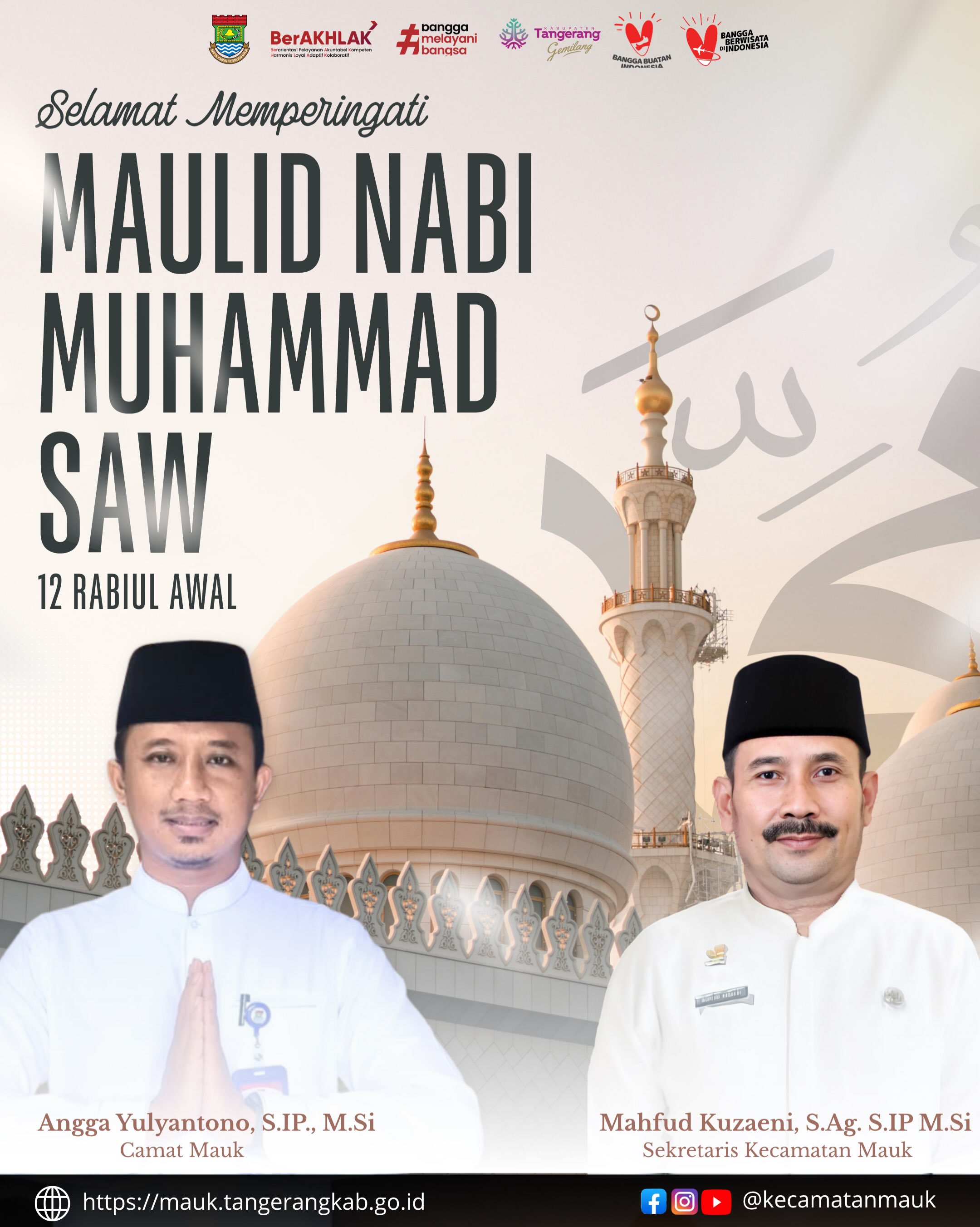Ucapan Maulid Nabi Muhammad SAW dari Kecamatan Mauk Kabupaten Tangerang