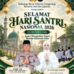 Kapolresta Tangerang Kombes Pol. Andi Muhammad Indra Waspada Amirullah dalam poster ucapan Hari Santri Nasional 2026.